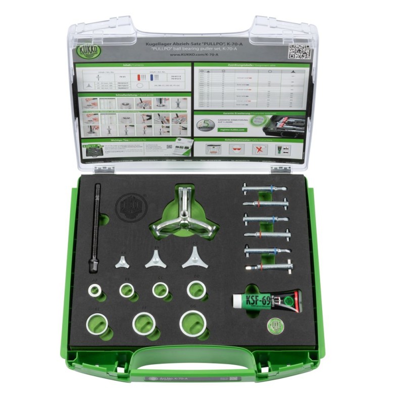 Zestaw ściągaczy do łożysk kulkowych „PULLPO” ø 10-30 mm