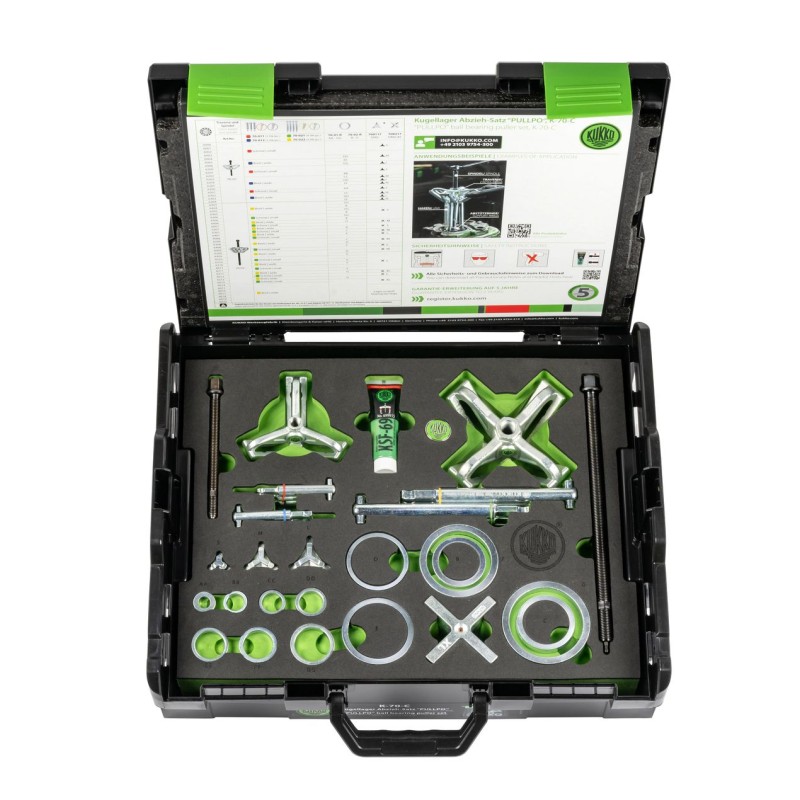 Zestaw ściągaczy do łożysk kulkowych „PULLPO” ø 10-100 mm