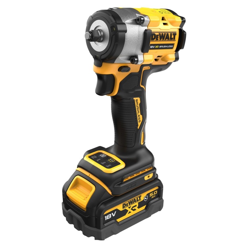 Bezszczotkowy kompaktowy klucz udarowy  3/8” z pierścieniem mocującym 18V XR - 2 x akumulator 5Ah Automotive
