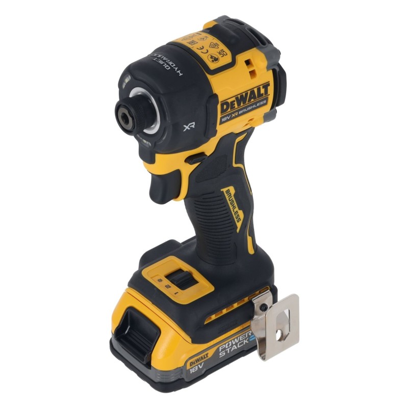 18V XR® Bezszczotkowa zakrętarka udarowa hydrauliczna 1/4" - 2 x POWERSTACK™ 1.7 Ah