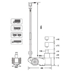 Podnośnik pneumatyczno hydrauliczny Snit S30-2E