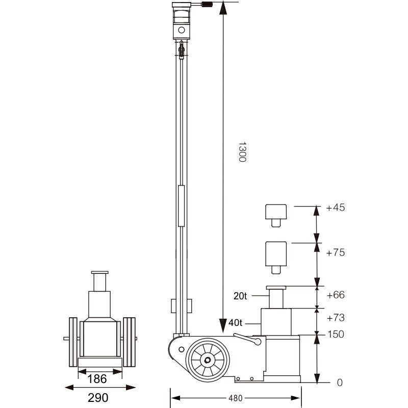 Podnośnik pneumatyczno hydrauliczny Snit S40-2EL