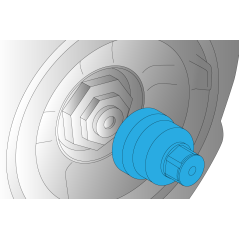 KLUCZ DO NAKRĘTEK OSI OŚMIOKĄTNEJ, DR. 3/4", 80 MM