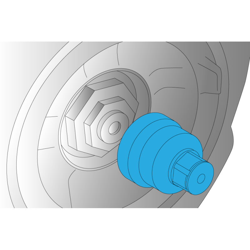 Klucz do nakrętek osi ośmiokątnej, dr. 3/4", 80 mm