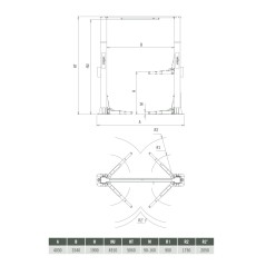 Podnośnik 2-kolumnowy, bez podstawy 5500 kg, automatyczny, hydrauliczny