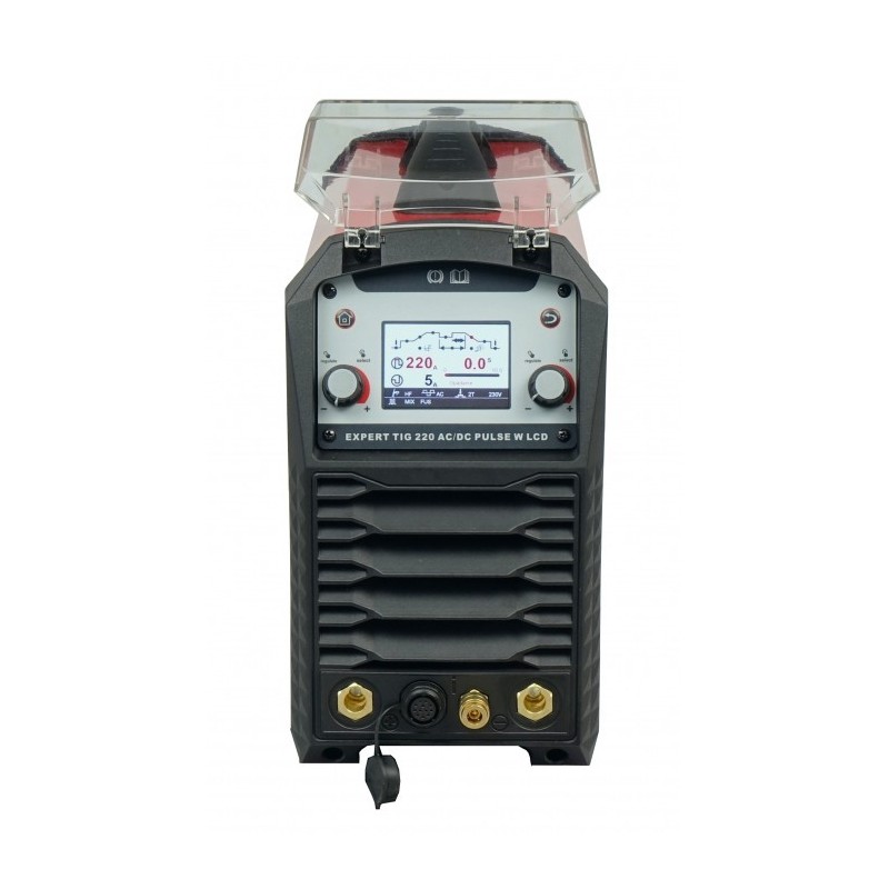 Spawarka inwertorowa EXPERT TIG 220 AC/DC PULSE W LCD + chłodnica, wózek