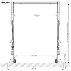 AMI Podnośnik dwukolumnowy  BUS 8,0
