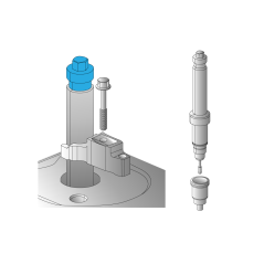 Zestaw do demontażu/montażu tulei wtryskiwaczy  VOLVO/RENAULT